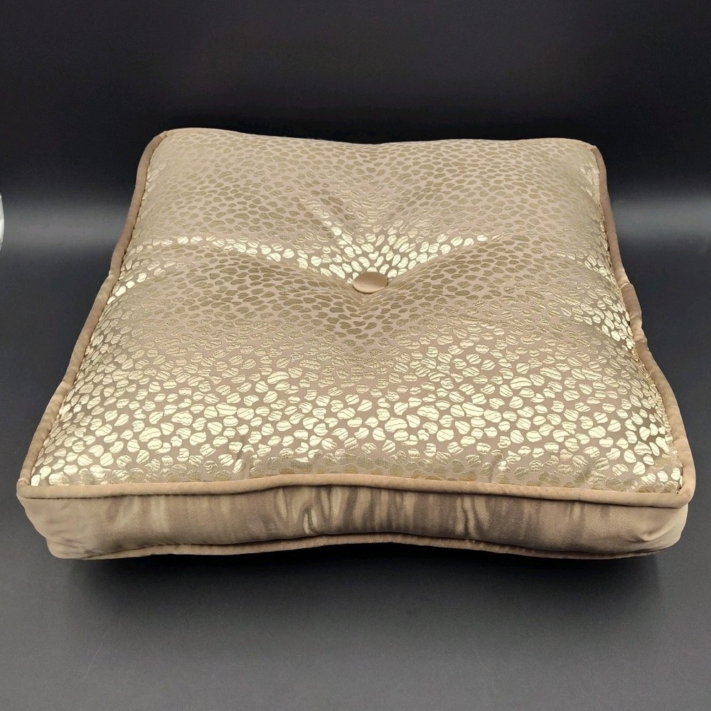 VTG Couch Pillow Square Luxery Gold 17x17x3 Covers Throw Sparkling BL3.3GO3533‎